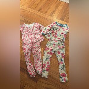 Sweet Honey Girls Floral Pink Cotton Pajama Set - 2-Pack